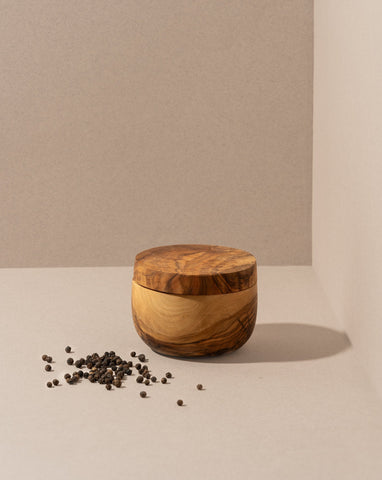 Olive Wood Salt & Spices Cellar