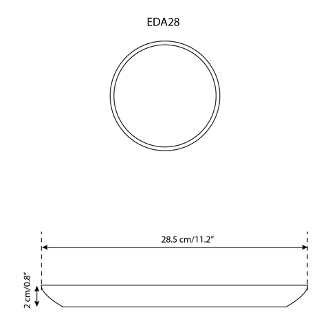 Stoneware Flat Dinner Plate | Edan 11.2"