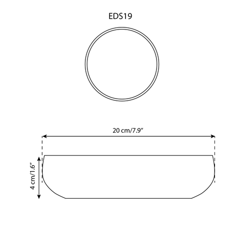 Stoneware Pasta/Salad Plate | Edan 7.9"
