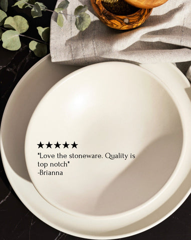 handmade, artisan made, matte white, matte finish, plate, dinner plate, pasta plate, salad plate, assiette à diner, assiette à pate, salad plate, blanc mat, artisan made fait à la main, arisanal, intemporel, design, dadasi, gharyan stoneware, ethically made, ethique, fair trade, commerce équitable